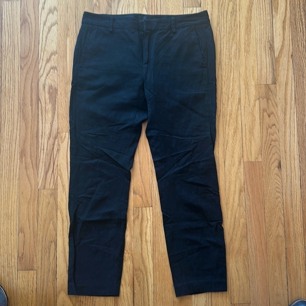 Nili Lotan sz 4 black trousers with pockets zip fly great pre owned condition